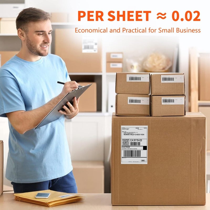 JADENS Thermal Shipping Labels 4x6-350 Labels(4 Rolls), Compatible with Rollo, Brother, Zebra and Most Thermal Printer, Perforated, Commercial Grade, Doesn't Compatible with Dymo - Image 3